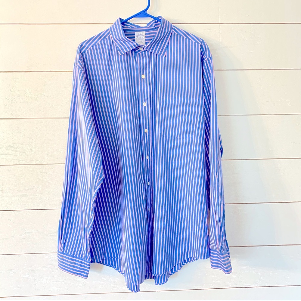 Brooks Brothers Slim Fit Dress Shirt | Blue | XL